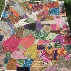 Vintage patchwork Indian quilt